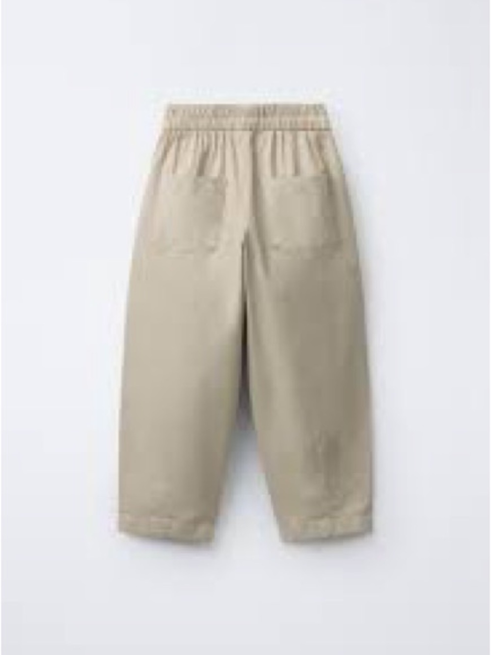Zara Women’s Casual Elastic-Waist Khaki Pull-On Pants